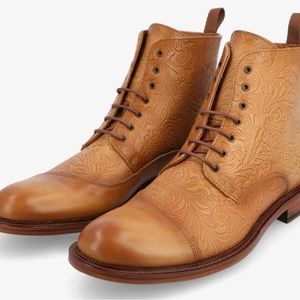 Taft Leather Boots Paris Honey Floral Size 42